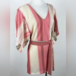 Karina Grimaldi Belted Knit Tunic Mini Dress